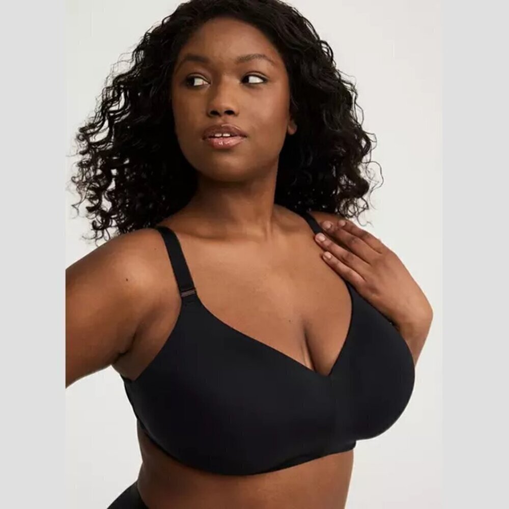 Torrid - 46D, Dream Wire-Free Bra in Rich Black​​​​​​